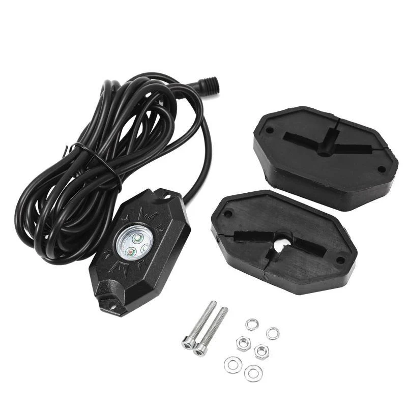 2Pcs 4FT RGB LED Whip Lights with Turn Signal & Brake Light + RGB LED Rock Lights Set with Bluetooth Controlled - Image 20