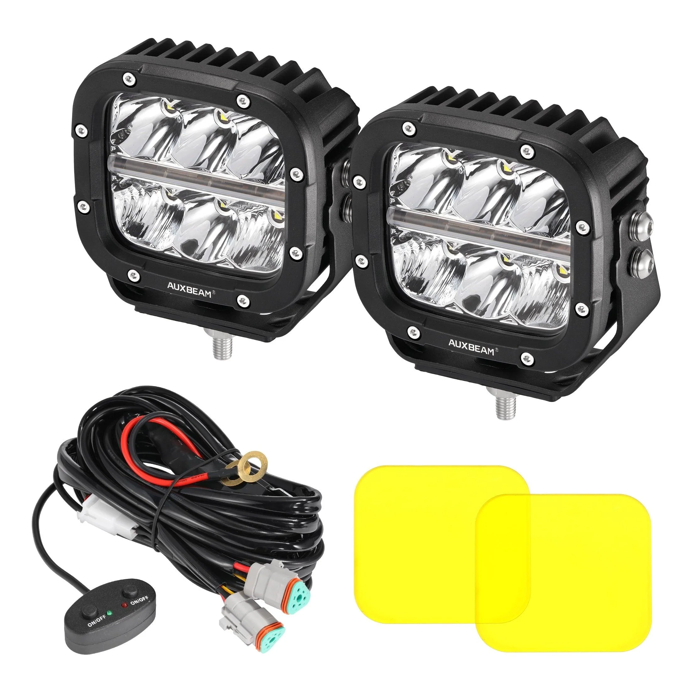 XP-ULTRA Series 5 Inch 132W 15600LM White/Amber LED Pods Driving Light with Amber DRL - Image 16