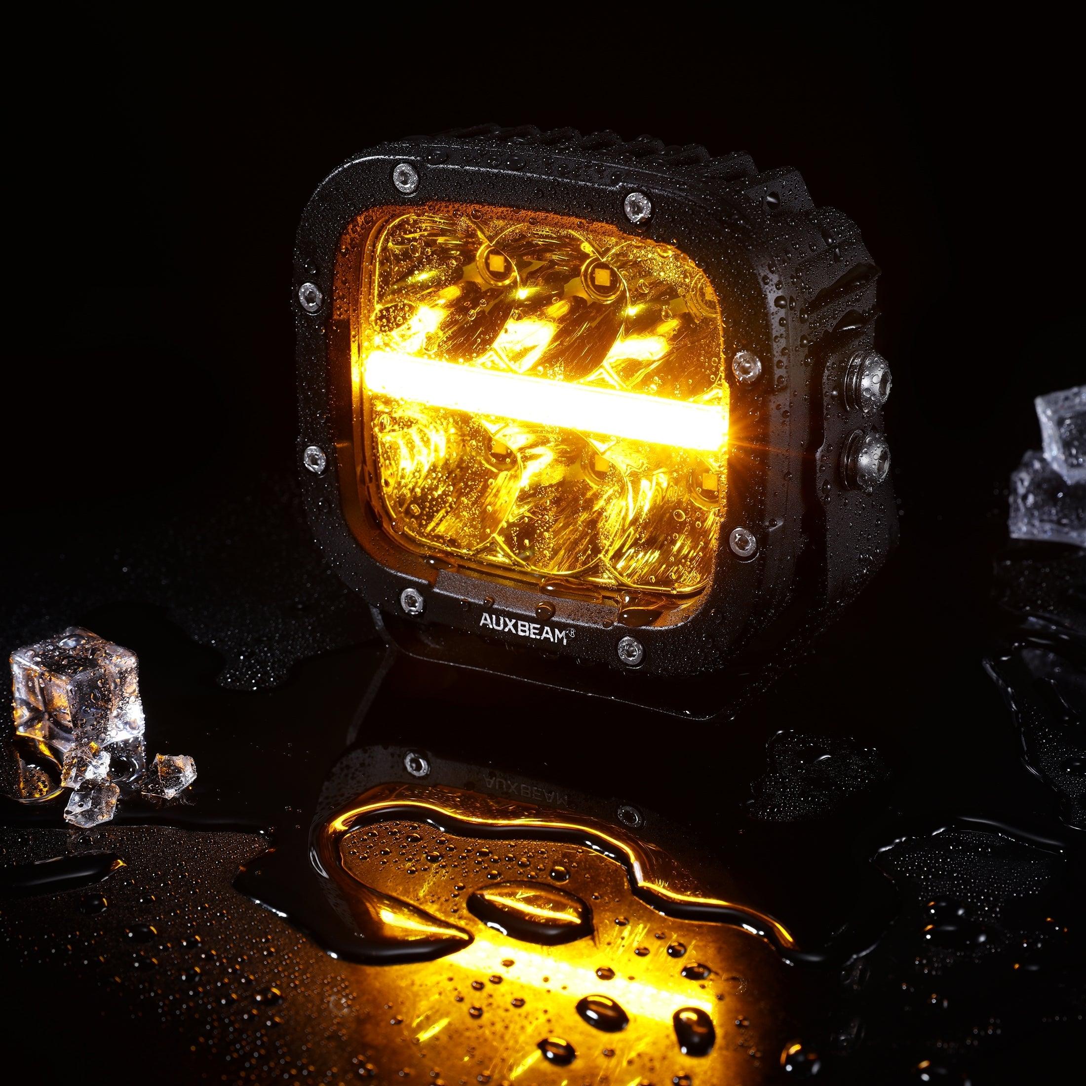 XP-ULTRA Series 5 Inch 132W 15600LM White/Amber LED Pods Driving Light with Amber DRL - Image 17