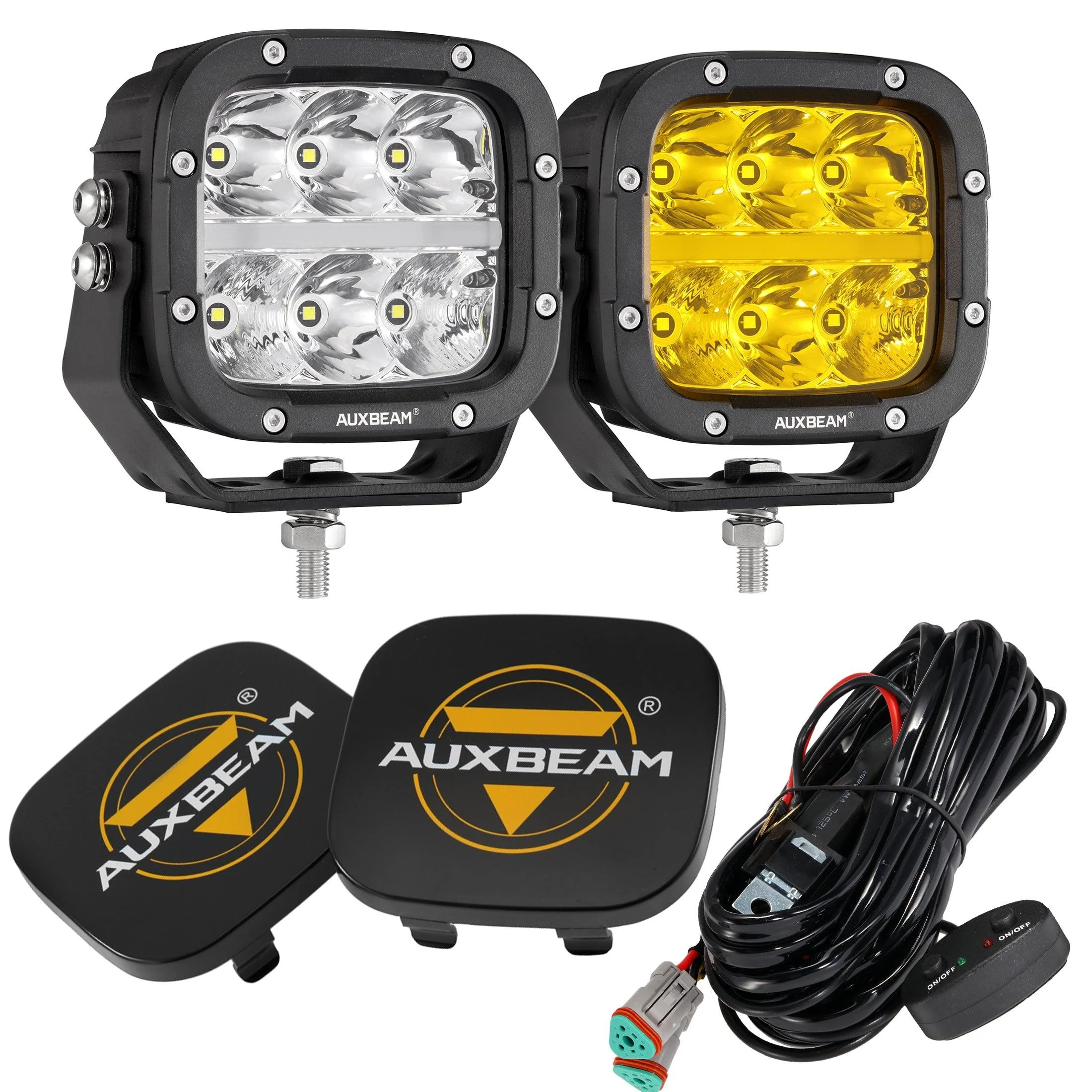XP-ULTRA Series 5 Inch 132W 15600LM White/Amber LED Pods Driving Light with Amber DRL - Image 34