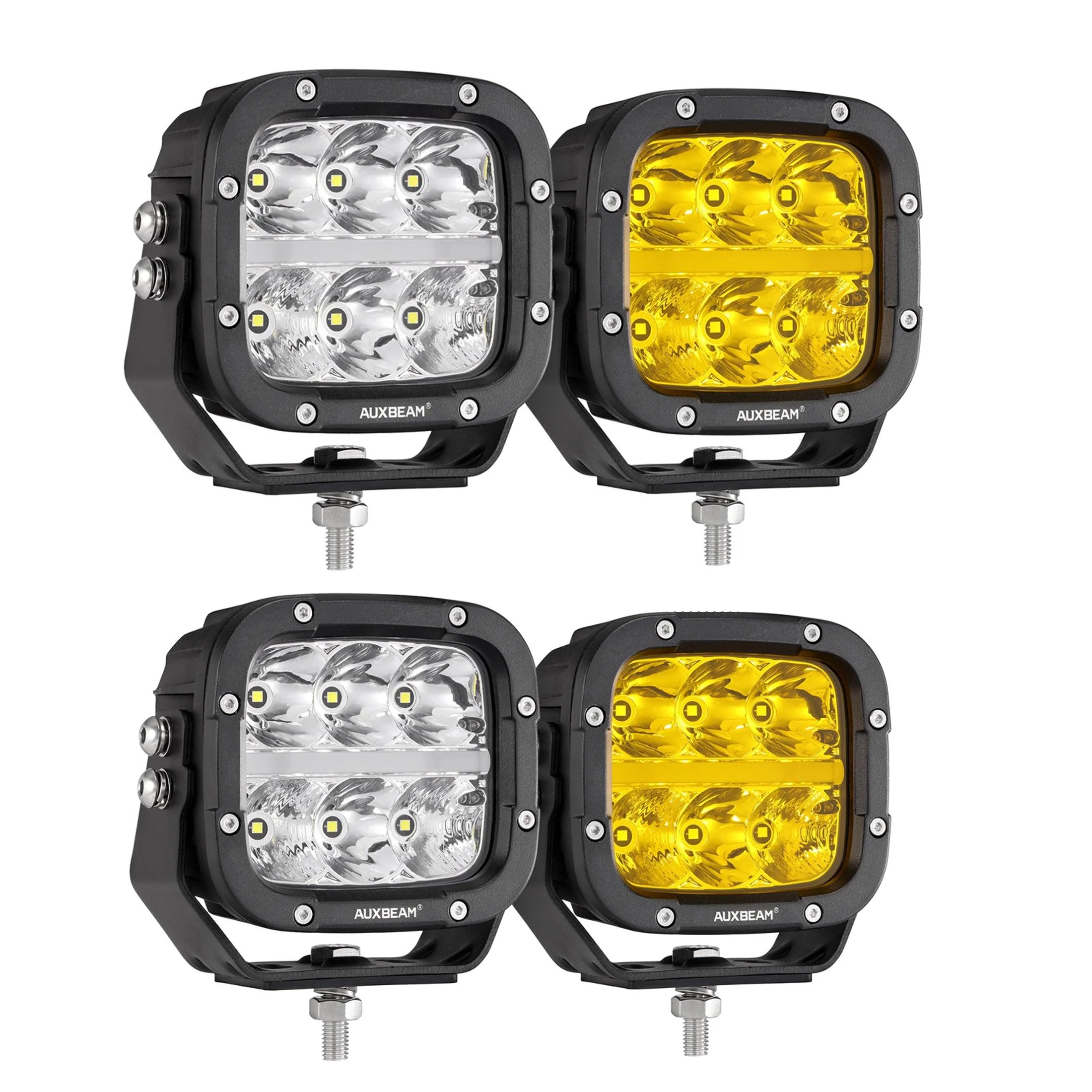 XP-ULTRA Series 5 Inch 132W 15600LM White/Amber LED Pods Driving Light with Amber DRL - Image 36