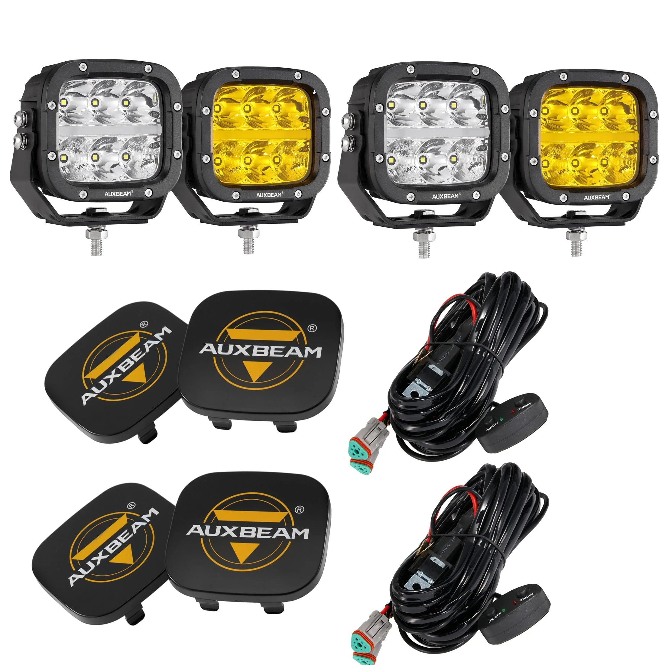 XP-ULTRA Series 5 Inch 132W 15600LM White/Amber LED Pods Driving Light with Amber DRL - Image 37