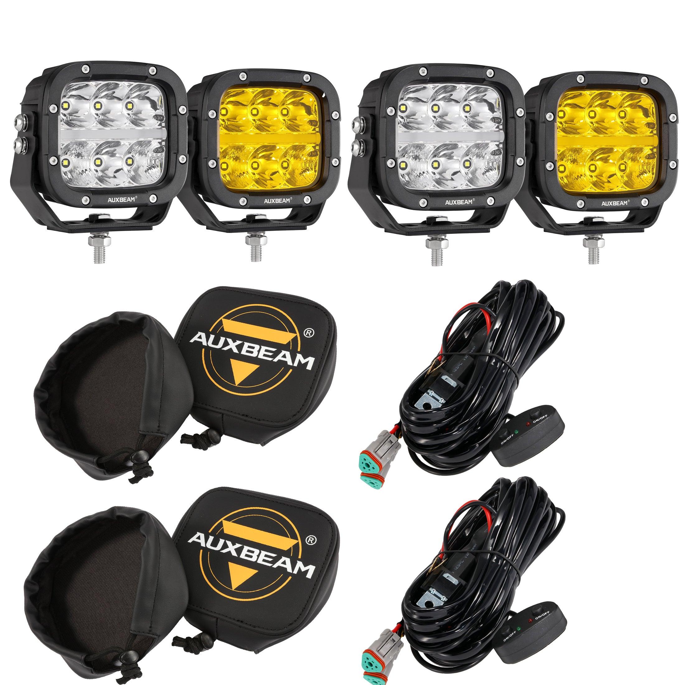 XP-ULTRA Series 5 Inch 132W 15600LM White/Amber LED Pods Driving Light with Amber DRL - Image 38