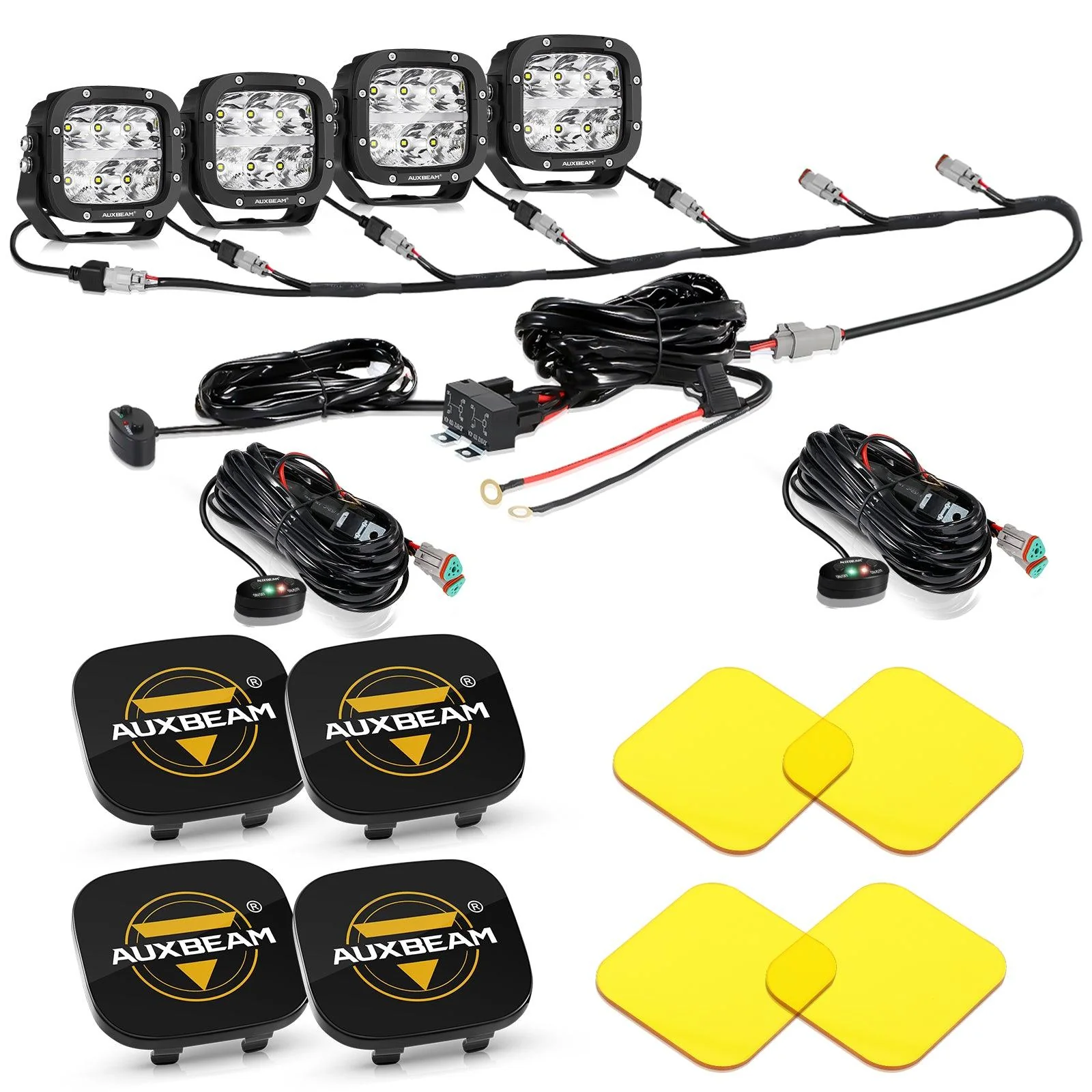 XP-ULTRA Series 5 Inch 132W 15600LM White/Amber LED Pods Driving Light with Amber DRL - Image 40