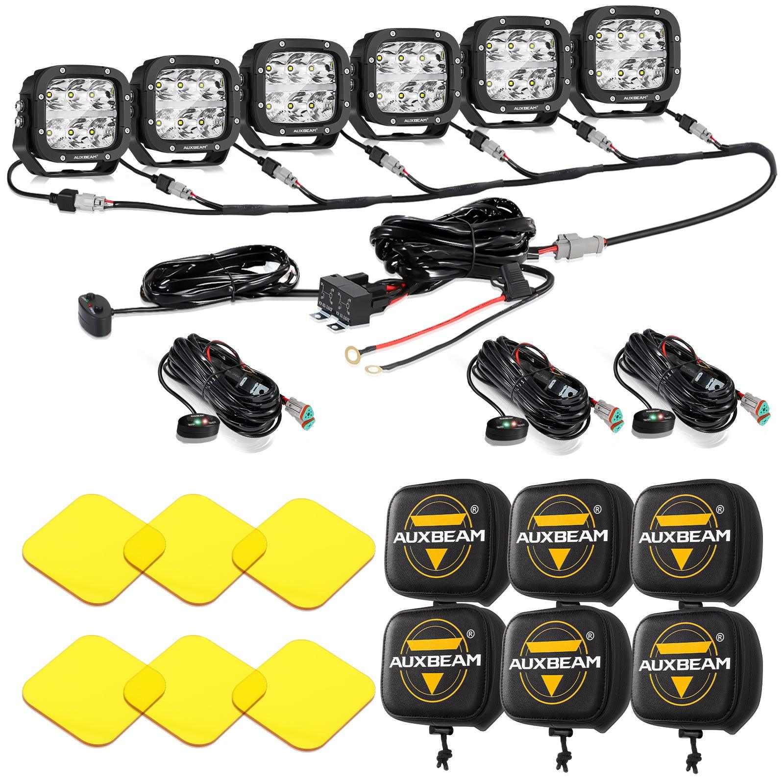 XP-ULTRA Series 5 Inch 132W 15600LM White/Amber LED Pods Driving Light with Amber DRL - Image 42