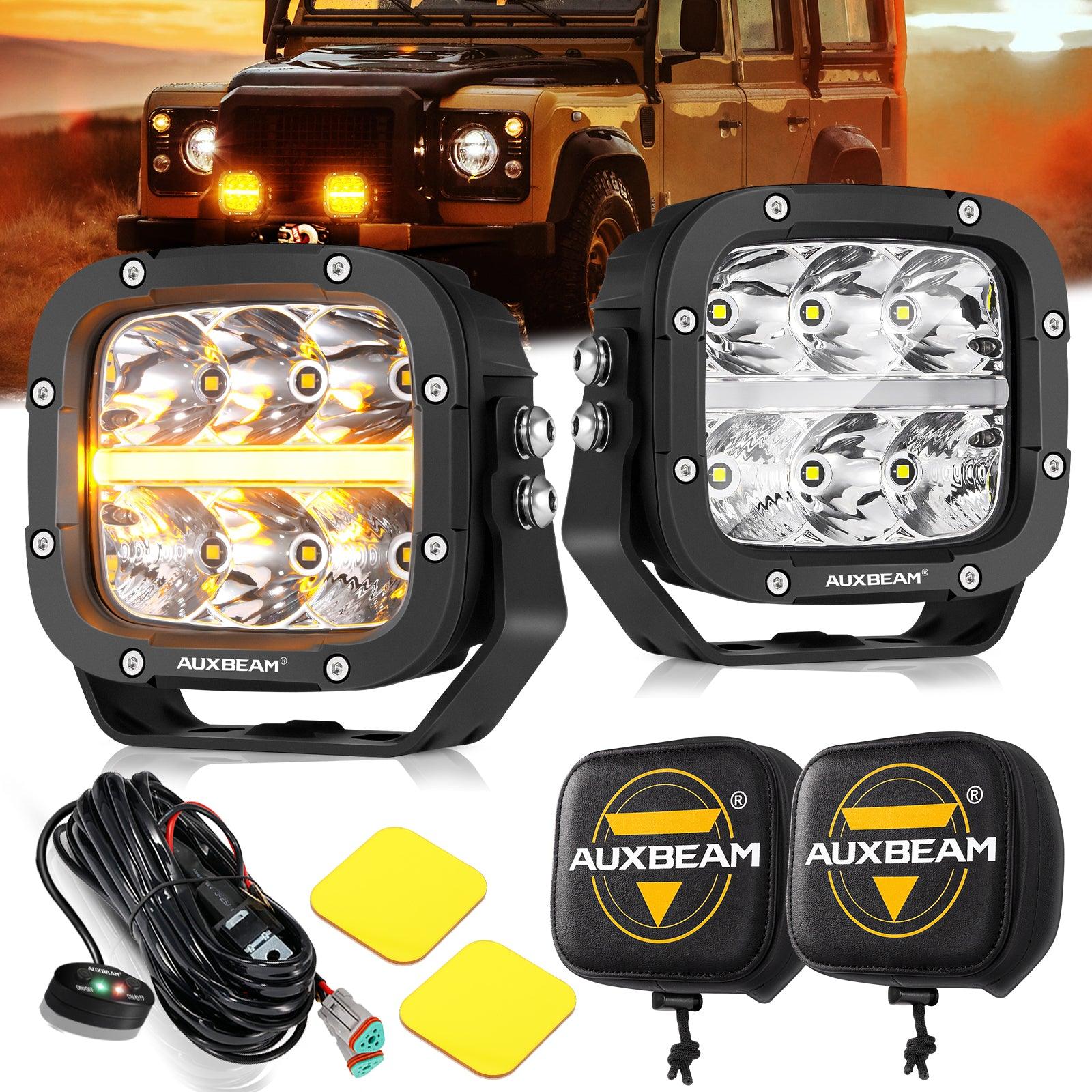 XP-ULTRA Series 5 Inch 132W 15600LM White/Amber LED Pods Driving Light with Amber DRL - Image 44