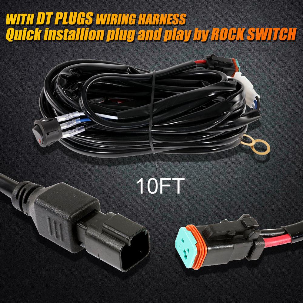 NEW 12"/22"/32"/42"/52" 5D-PRO Light Bars with DT Wiring Harness Kit For 2002 Ford F150 - Image 8