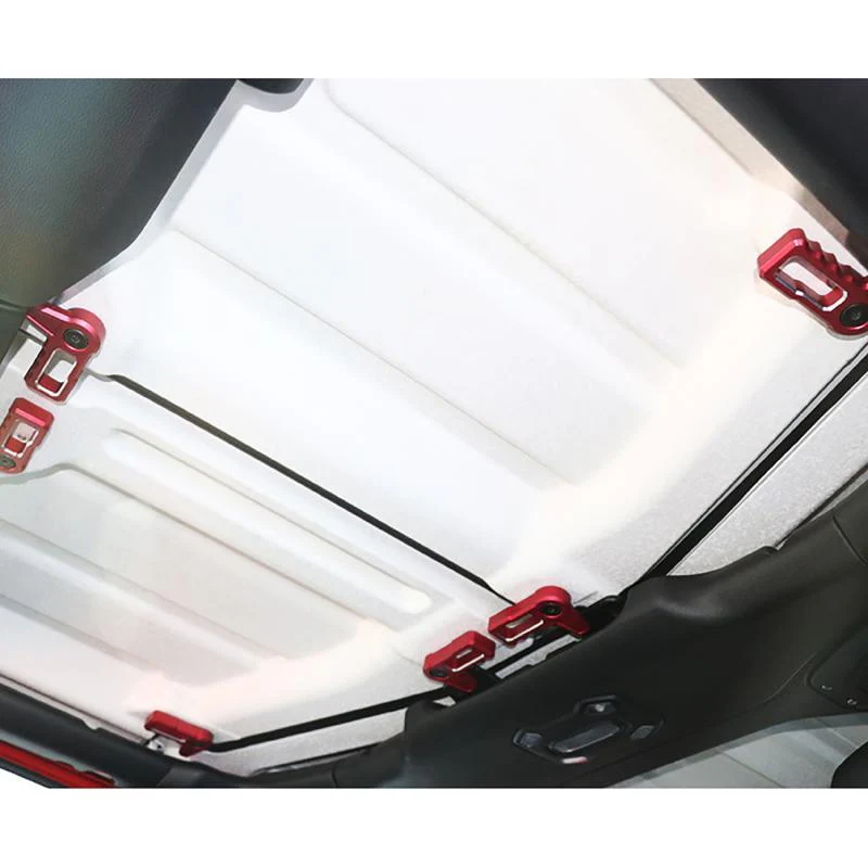 (6pcs/set) Top Roof Switch Handle for 2018-2022 Jeep Wrangler JL (Red/Black) - Image 8