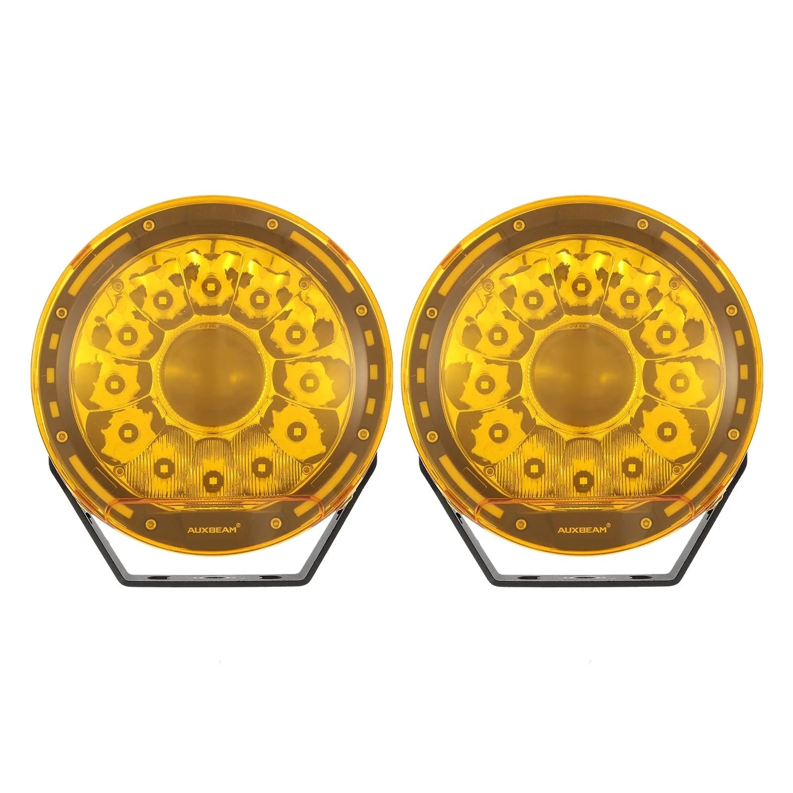 (2pcs/set) 7 Inch Round LED Driving Light Amber Cover Light Shield Cover - Image 8