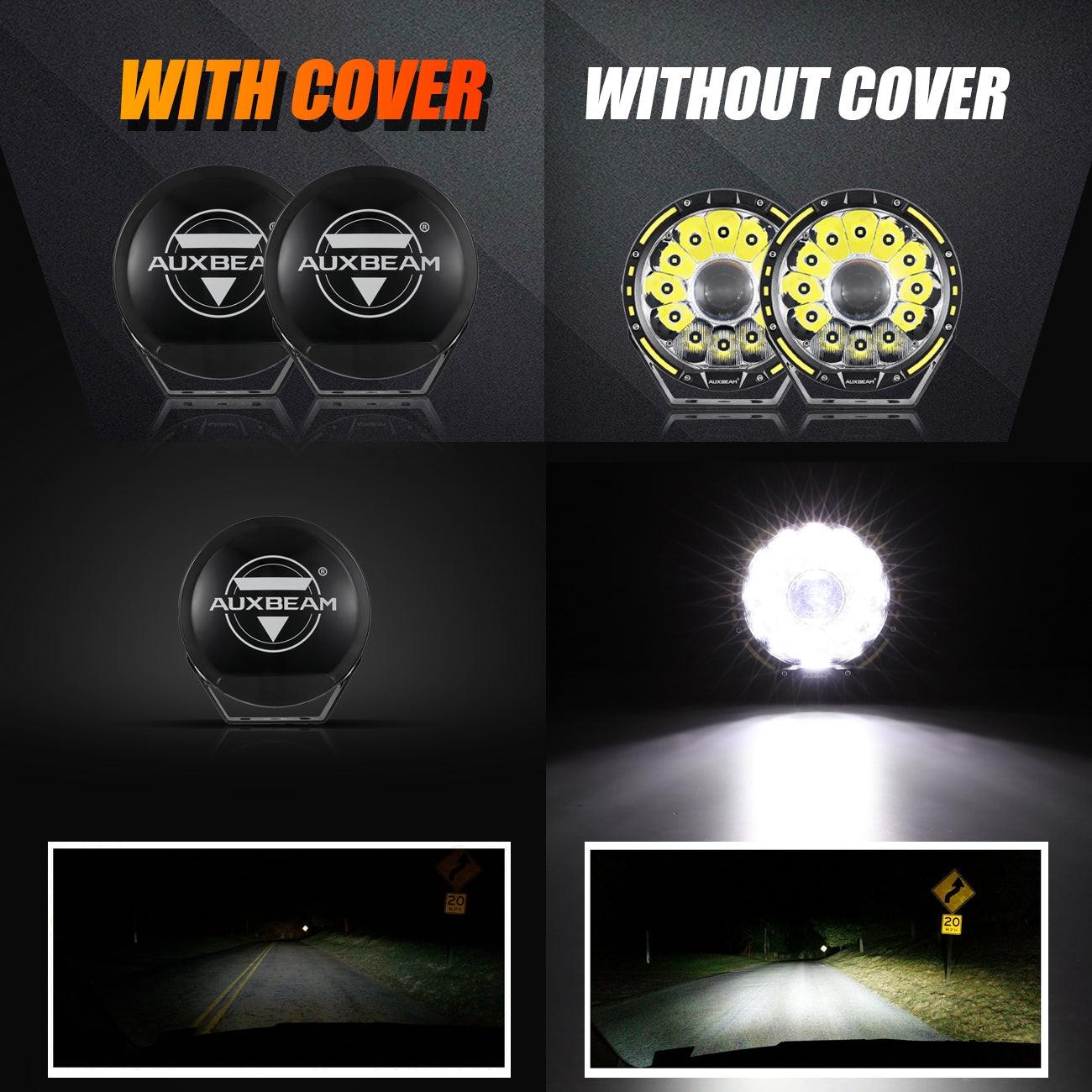 (2pcs/set) 7 Inch Round LED Driving Light Black Cover Light Shield Cover - Image 3