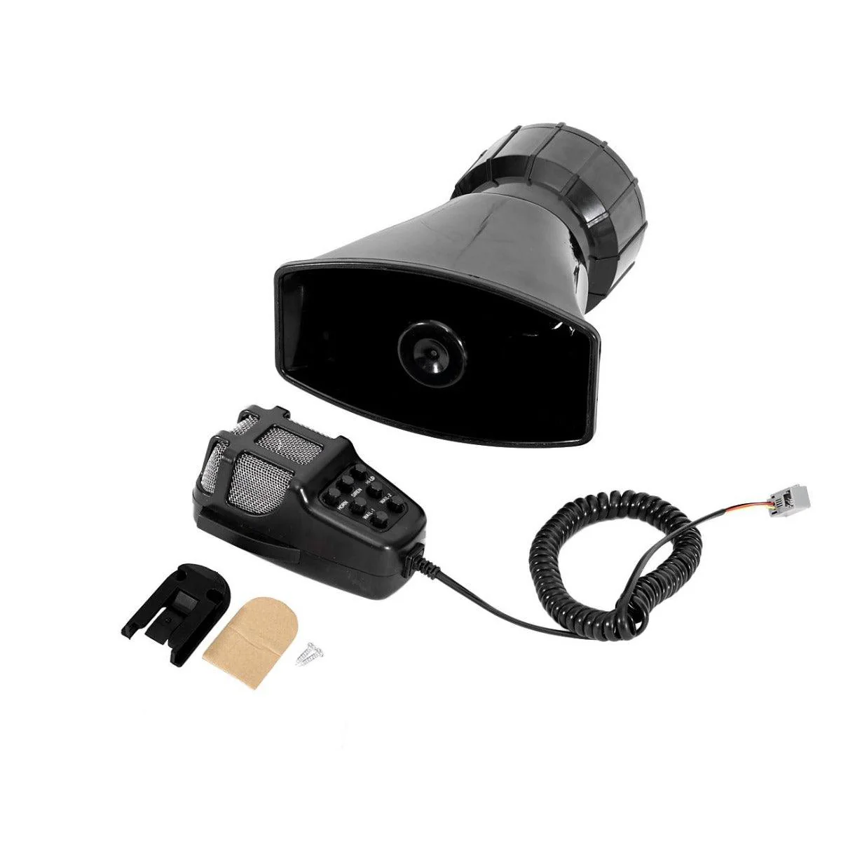 Auxbeam 12V 100W Horns 7 Tone Emergency Warning Siren with Mic PA Speaker - Image 9