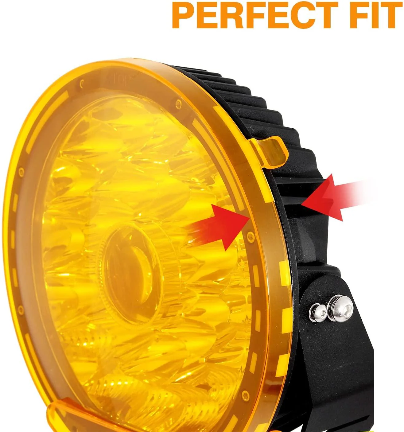 (2pcs/set) 9 Inch Round LED Driving Light Amber Cover Light Shield Cover - Image 5