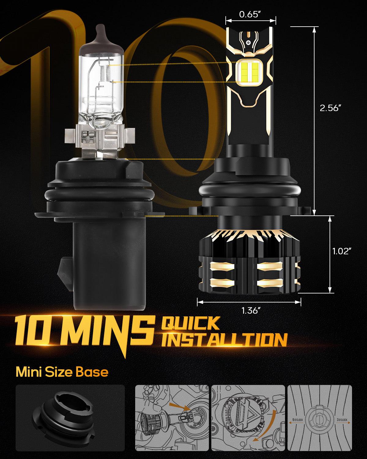 9004/HB1 LED Headlight Bulbs 120W 25000ML GX Series Brigtest 6500K Cool White | 2 Bulus - Image 11