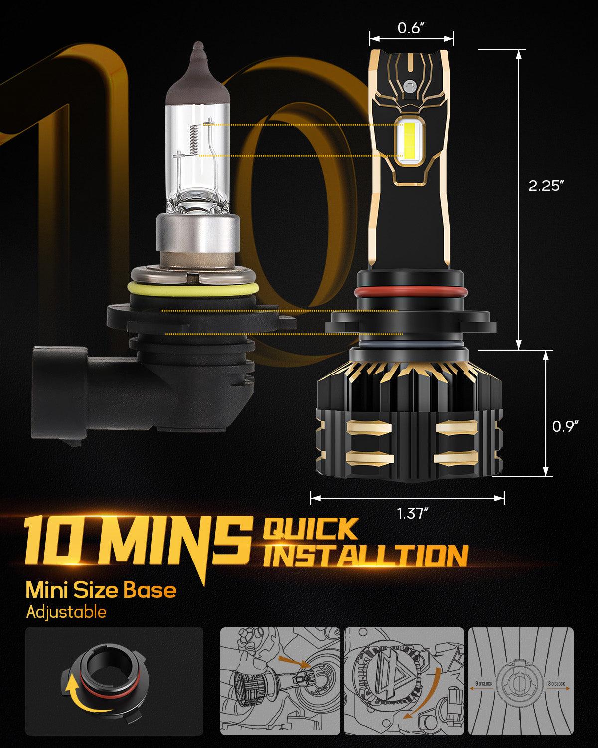 9005+H11 LED Headlight Bulbs 120W 25000LM GX Series Brightest 6500K Cool White | 4 Bulbs - Image 11