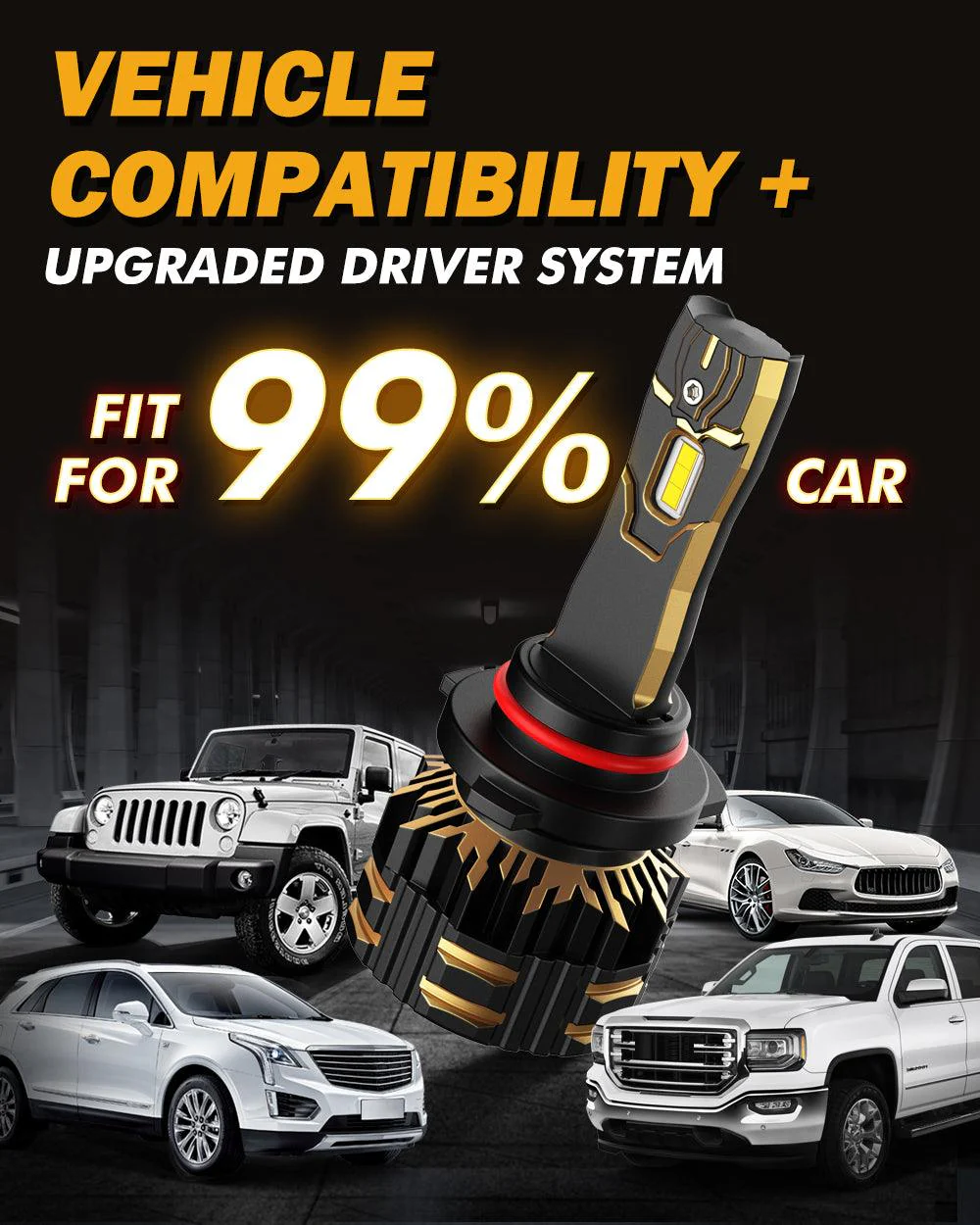 9005+H11 LED Headlight Bulbs 120W 25000LM GX Series Brightest 6500K Cool White | 4 Bulbs - Image 8