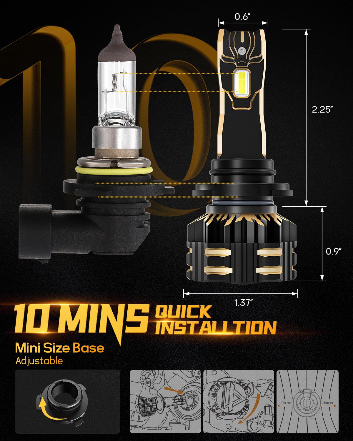 9006/HB4 LED Headlight Bulbs 120W 25000LM GX Series Brightest 6500K Cool White | 2 Bulbs - Image 11