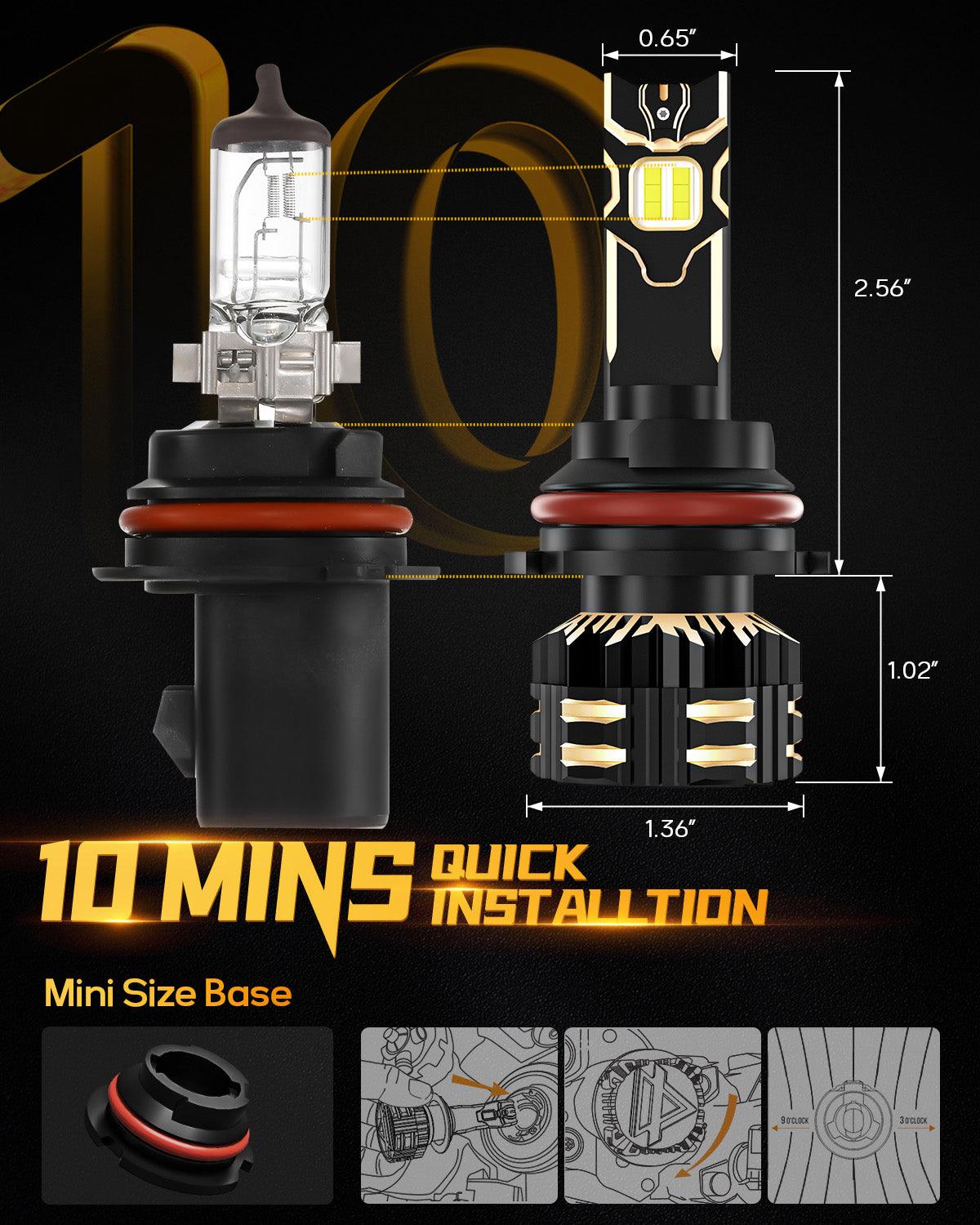 9007/HB5 LED Headlight Bulbs 120W 25000LM GX Series Brightest 6500K Cool White | 2 Bulbs - Image 11