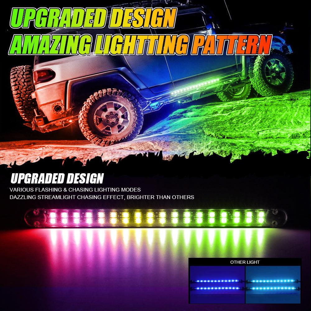 Magic Dream Color RGB Underglow Lights LED Strip Lights Kit with Bluetooth APP & Wireless Remote Control with Brake Light Function - Image 3