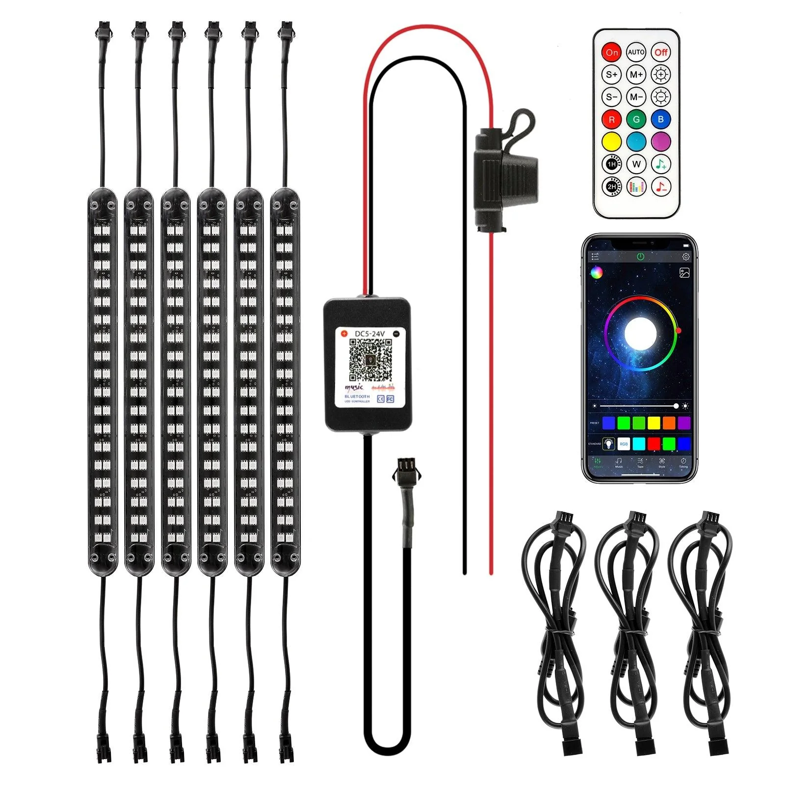 Magic Dream Color RGB Underglow Lights LED Strip Lights Kit with Bluetooth APP & Wireless Remote Control with Brake Light Function - Image 33