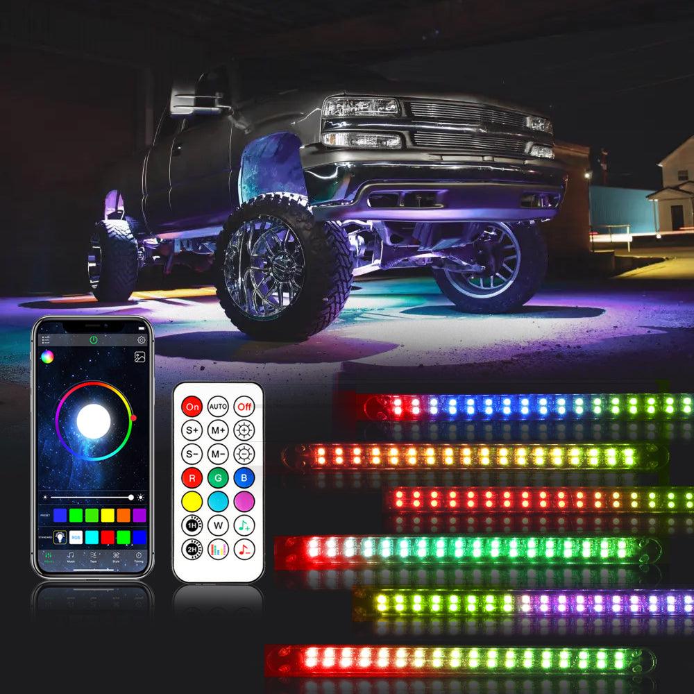 Magic Dream Color RGB Underglow Lights LED Strip Lights Kit with Bluetooth APP & Wireless Remote Control with Brake Light Function - Image 34