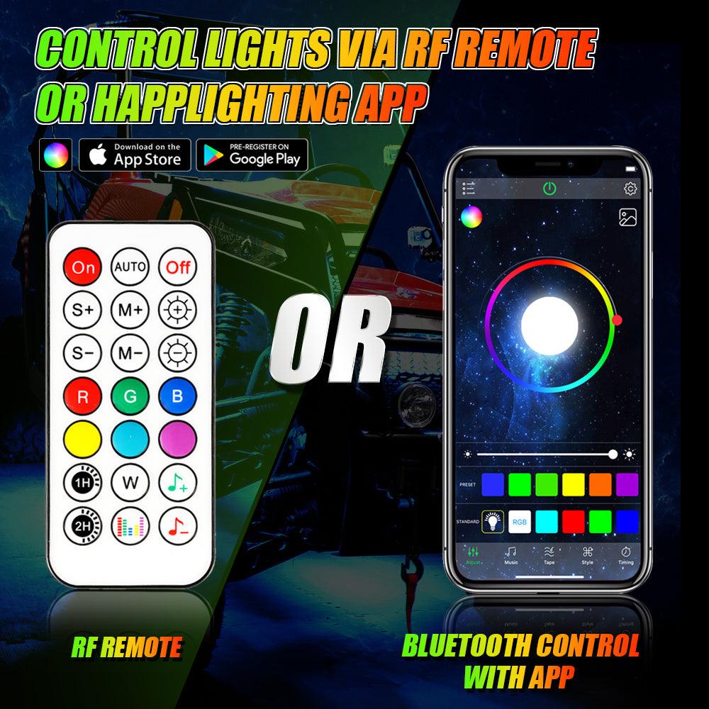 Magic Dream Color RGB Underglow Lights LED Strip Lights Kit with Bluetooth APP & Wireless Remote Control with Brake Light Function - Image 4