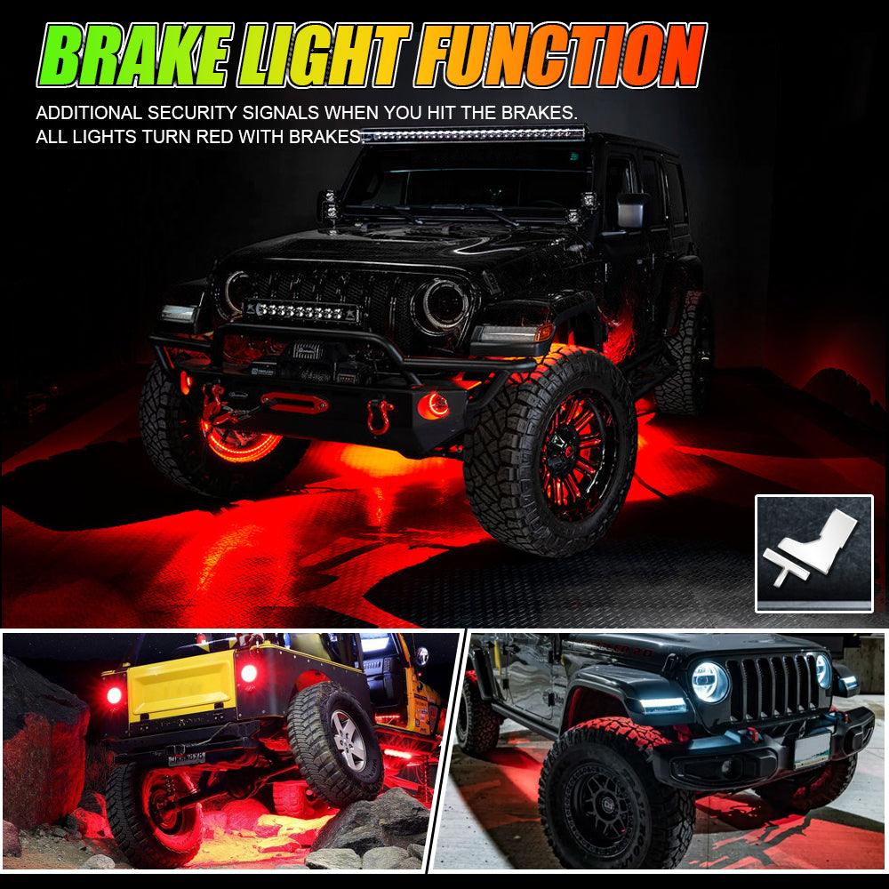 Magic Dream Color RGB Underglow Lights LED Strip Lights Kit with Bluetooth APP & Wireless Remote Control with Brake Light Function - Image 5