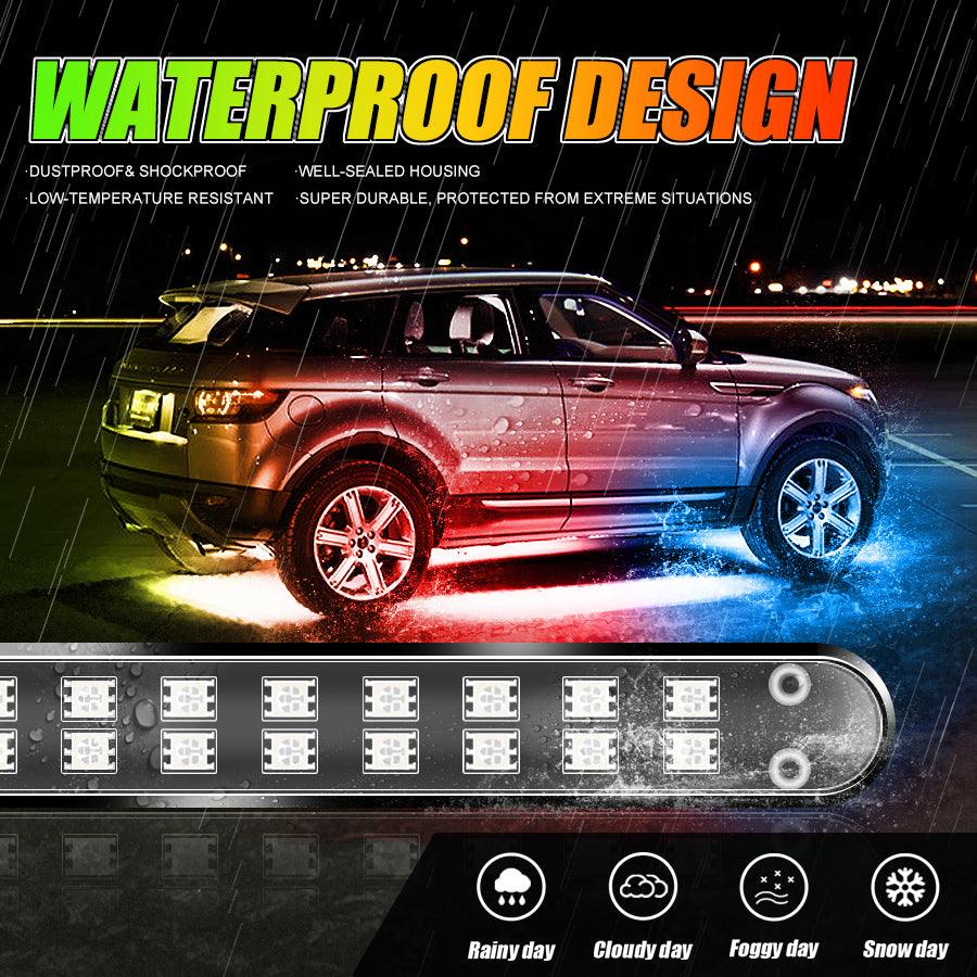 Magic Dream Color RGB Underglow Lights LED Strip Lights Kit with Bluetooth APP & Wireless Remote Control with Brake Light Function - Image 8