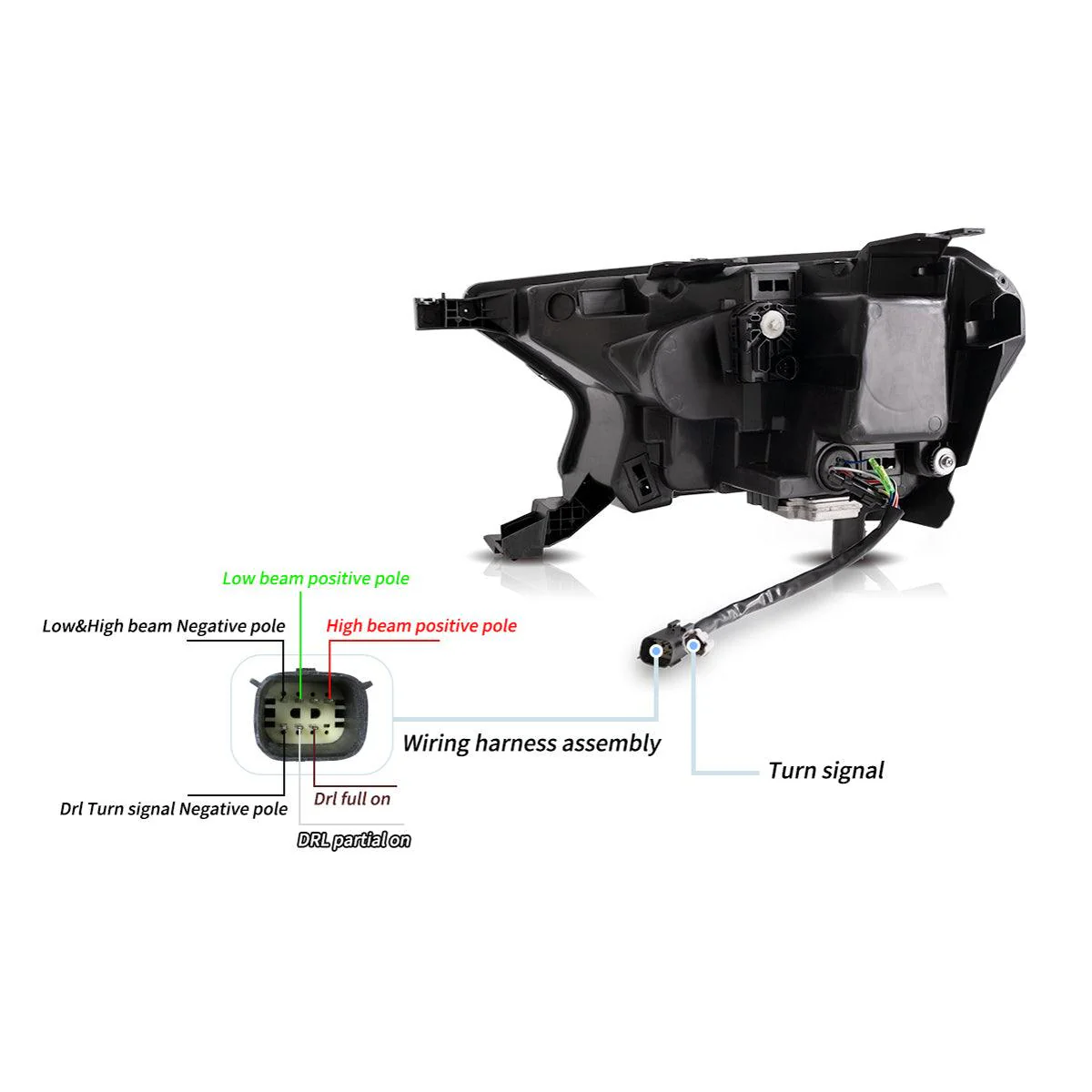 LED Headlight Assembly Reflection Bowl For 2016-2021 Ford Ranger 3th Gen P375 - Image 8