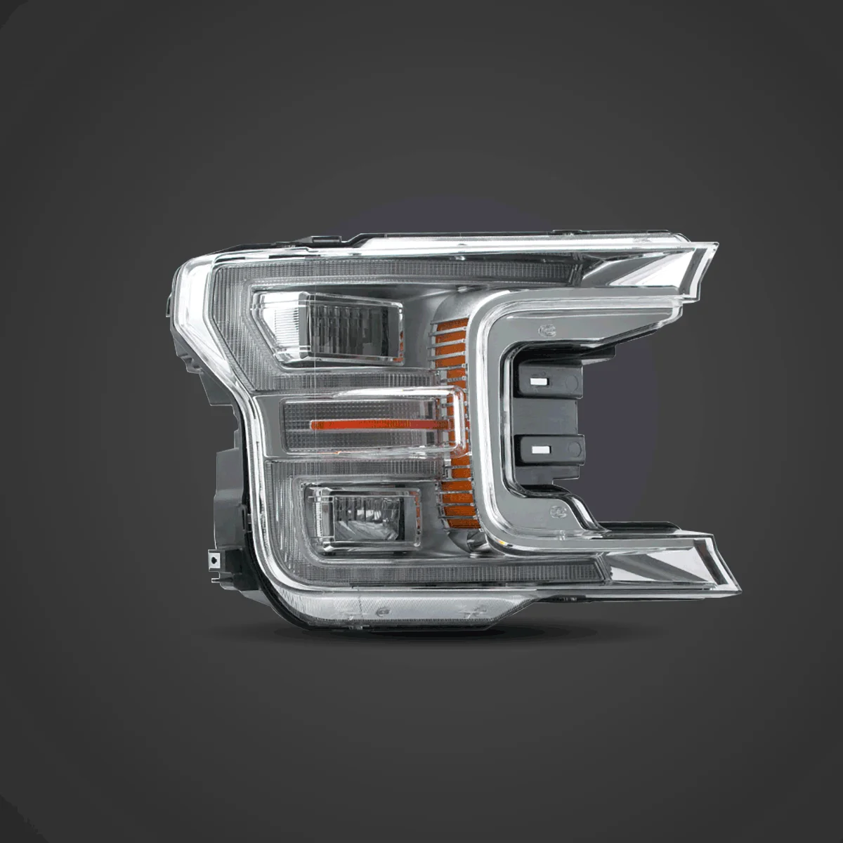 LED Headlight Assembly Dual Beam Projector With Start-up Animation Black/Chrome For 2018-2020 Ford F150 13th Gen - Image 5