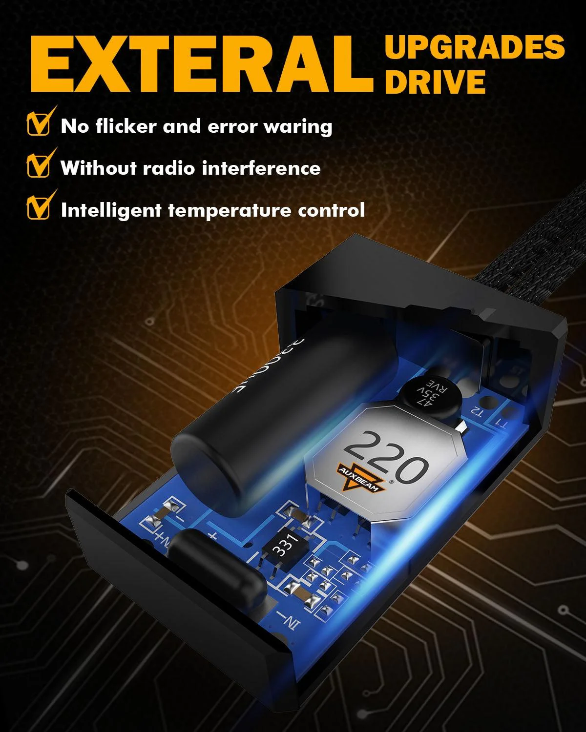 H13 LED Headlight Bulbs 70W 18000LM F-16 Plus Series Brightest 6000K Cool White | 2 Bulbs - Image 3