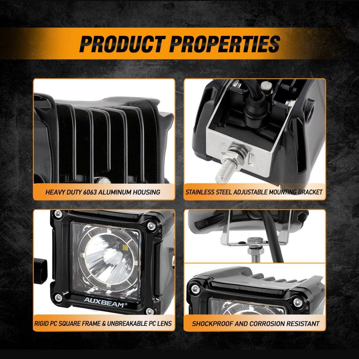 (2pcs/set) 3 inch 40W LED Pod Lights With DRL for SUV ATV UTV Trucks Pickup Boat - Image 10