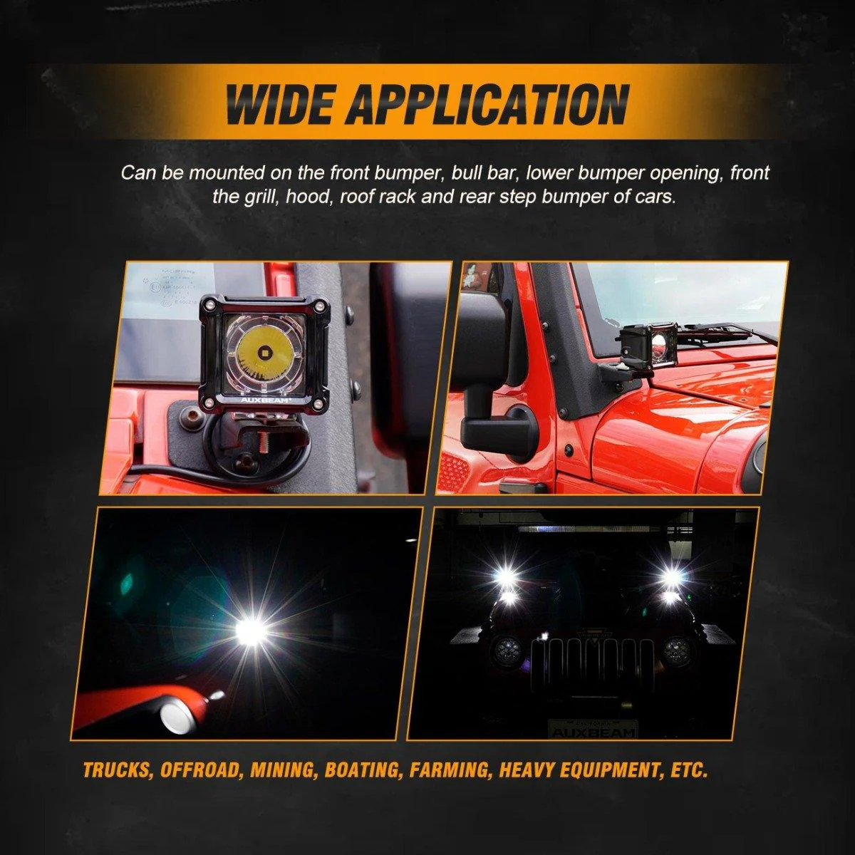 (2pcs/set) 3 inch 40W LED Pod Lights With DRL for SUV ATV UTV Trucks Pickup Boat - Image 11