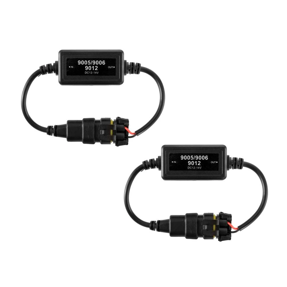 9012/HIR2 C10-Model Enhanced LED Headlight Bulbs Canbus Decoder Anti-flicker Hyper Flash No Warning Harness Resistor Conversion Kit 2pcs/set - Image 3