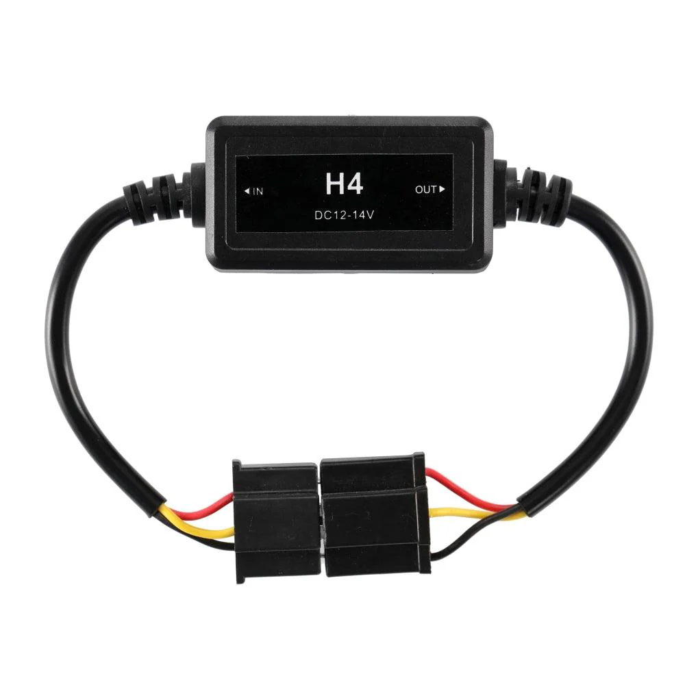 H4/9003 C10-MODEL Enhanced LED Headlight Bulbs Canbus Decoder Anti-Flicker Hyper Flash No Warning Harness Resistor Conversion Kit 2pcs/set - Image 4