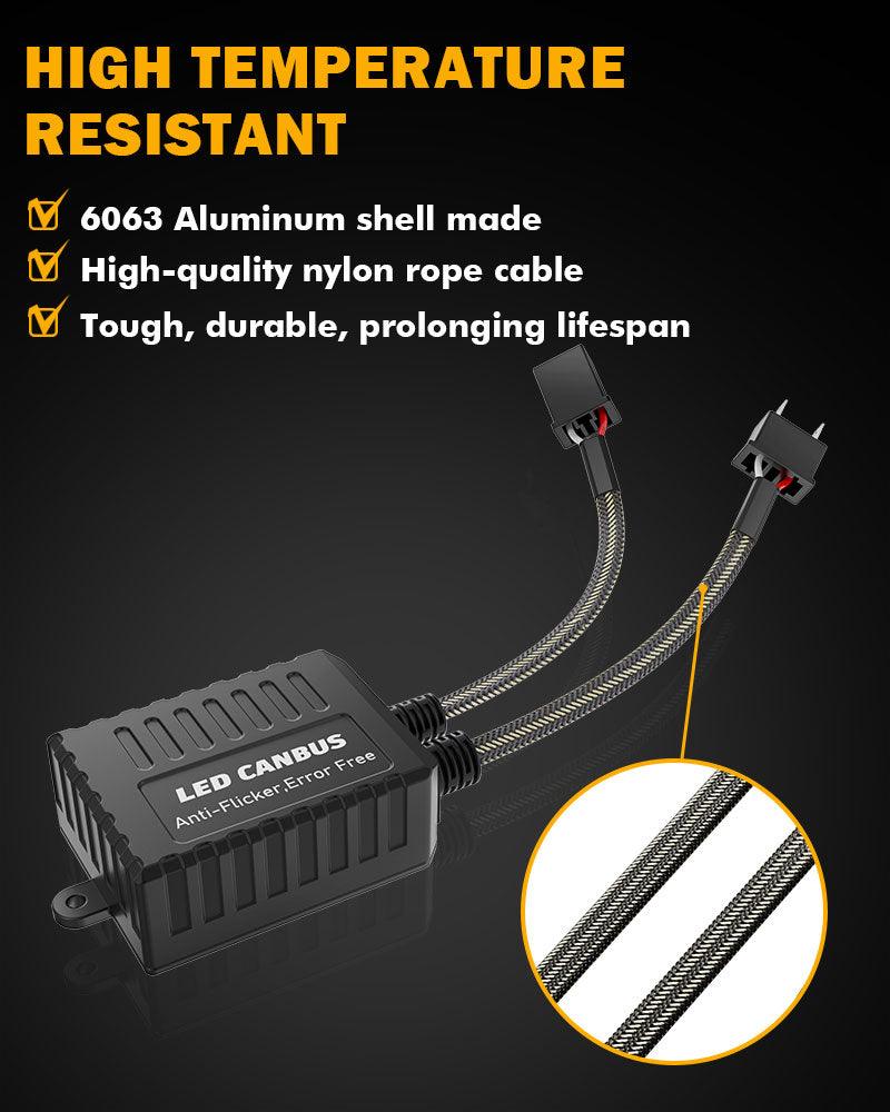 H7 C20-Model Decoder-Pro Enhanced Led Headlight Bulbs Canbus Decoder Harness Resistor Conversion Kit 2pcs/set - Image 7