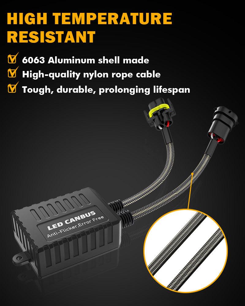 H11/H9/H8 C20-Model Decoder-Pro Enhanced Led Headlight Bulbs Canbus Decoder Harness Resistor Conversion Kit 2pcs/set - Image 8