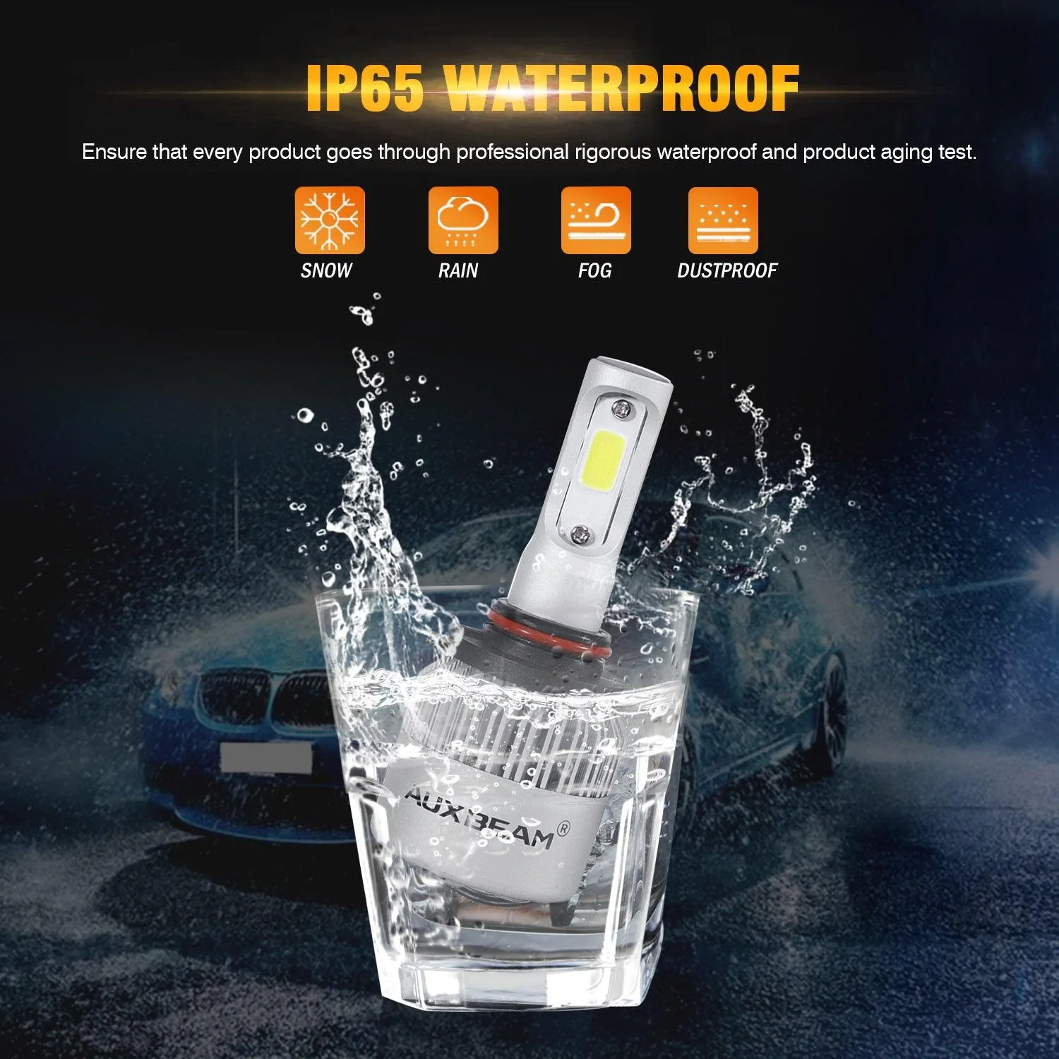 9005+9006 LED Headlight Bulbs 72W 8000ML S2 Series Super Brightest COB 6500K Cool White | 4 Bulbs - Image 6