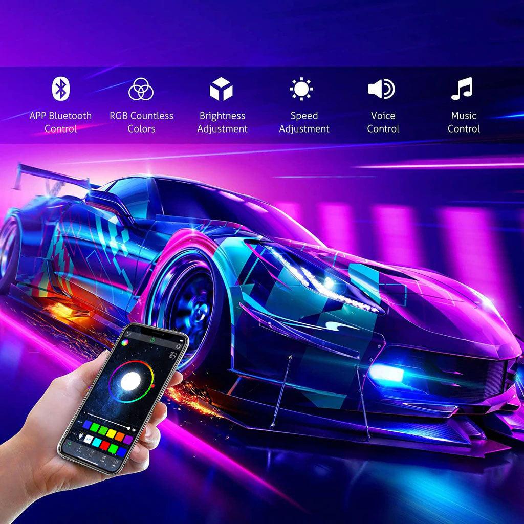 Dome Light UTV Interior Light Universal Roll Bar Cage Mount + RGBW LED Rock Light with Bluetooth Control for Polaris, Can-Am, UTV, ATV, Off-road Vehicle - Image 4