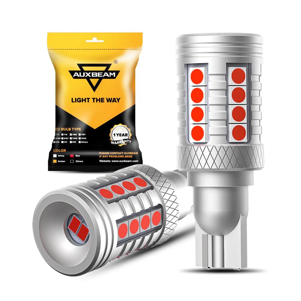 921 912 LED Bulbs Cargo Light High Mount Stop 3rd Brake Light Combo, White & Strobe Red Kit | 4 Bulbs - Image 11