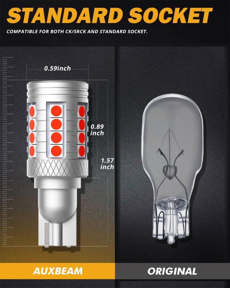 921 912 LED Bulbs Cargo Light High Mount Stop 3rd Brake Light Combo, White & Strobe Red Kit | 4 Bulbs - Image 8