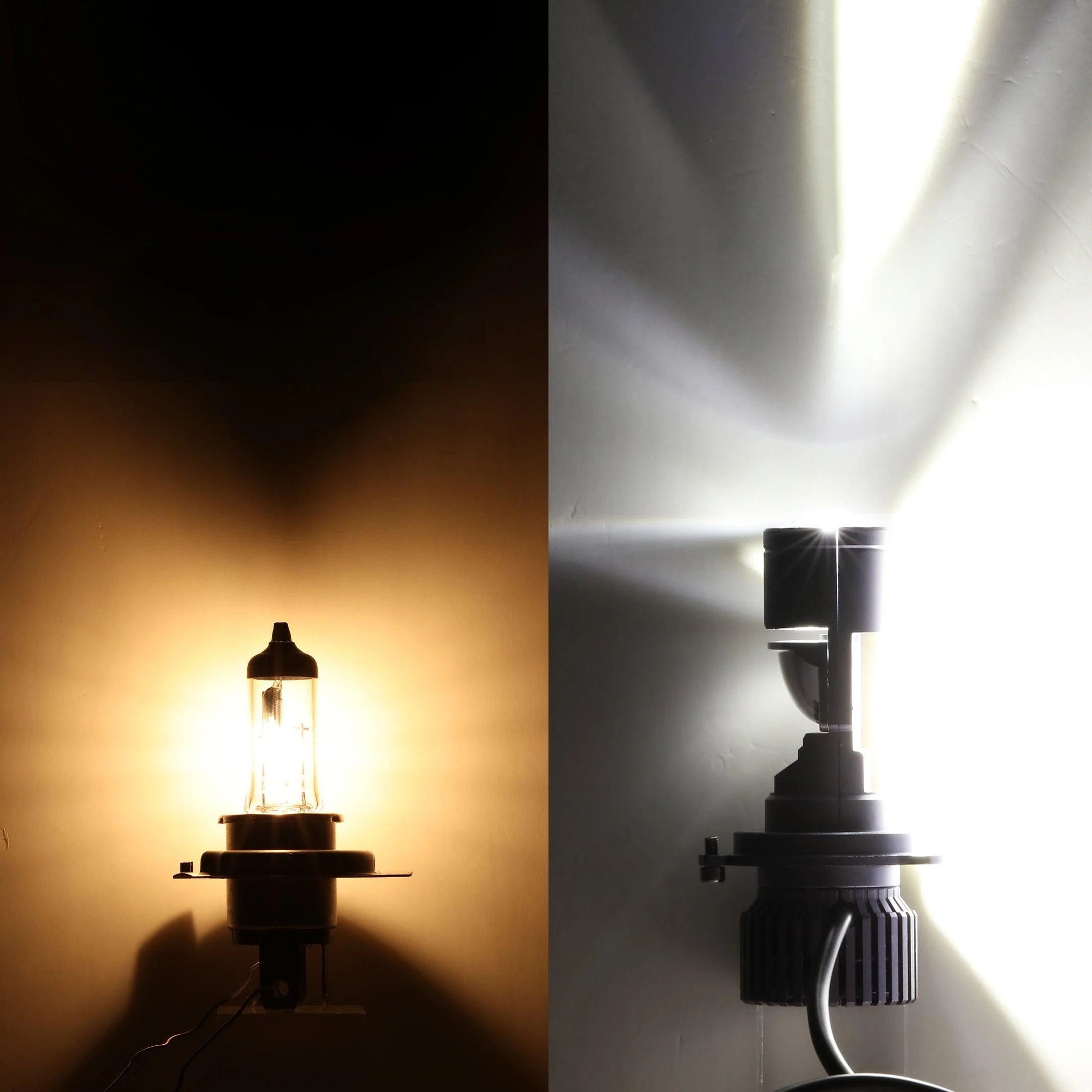 H4 LED Headlight Bulbs 110W 10000LM Mini Bi-LED Projector Lens Headlight 6000K Cool White | 2 Bulbs - Image 3