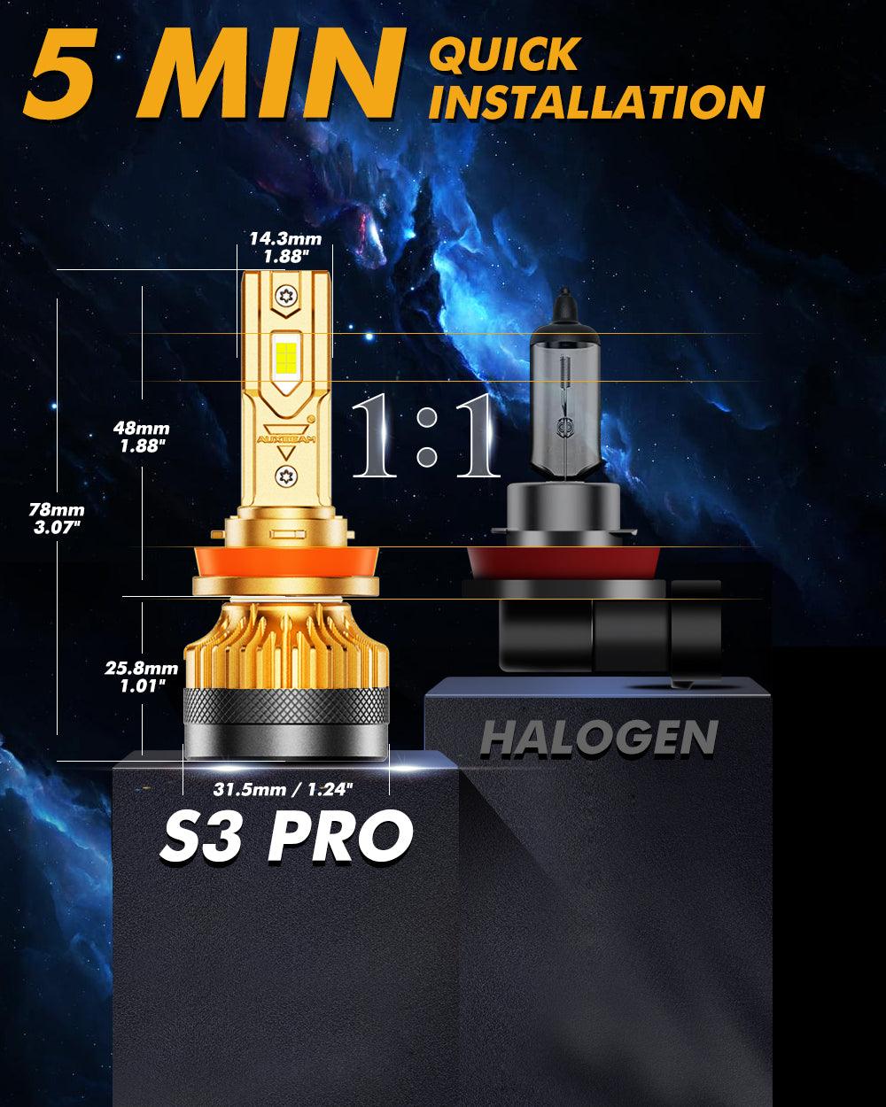 🆕High Power S3 Pro Series 24V 24000LM 120W LED Headlight Bulbs 6500K Cool White - Image 8