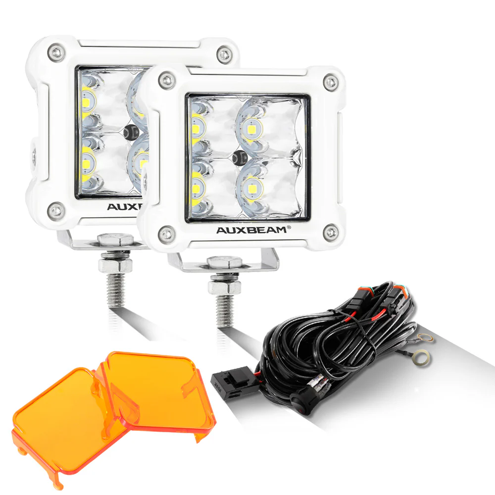3 Inch 40W LED Pods Light Spot/Flood Multicolor frame with wiring harness for SUV ATV UTV Trucks Pickup Boat - Image 56