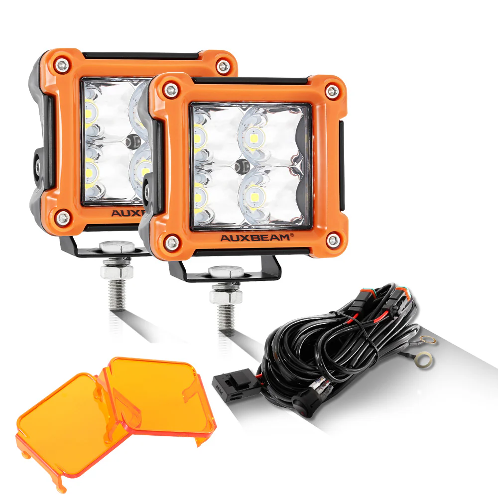 3 Inch 40W LED Pods Light Spot/Flood Multicolor frame with wiring harness for SUV ATV UTV Trucks Pickup Boat - Image 55