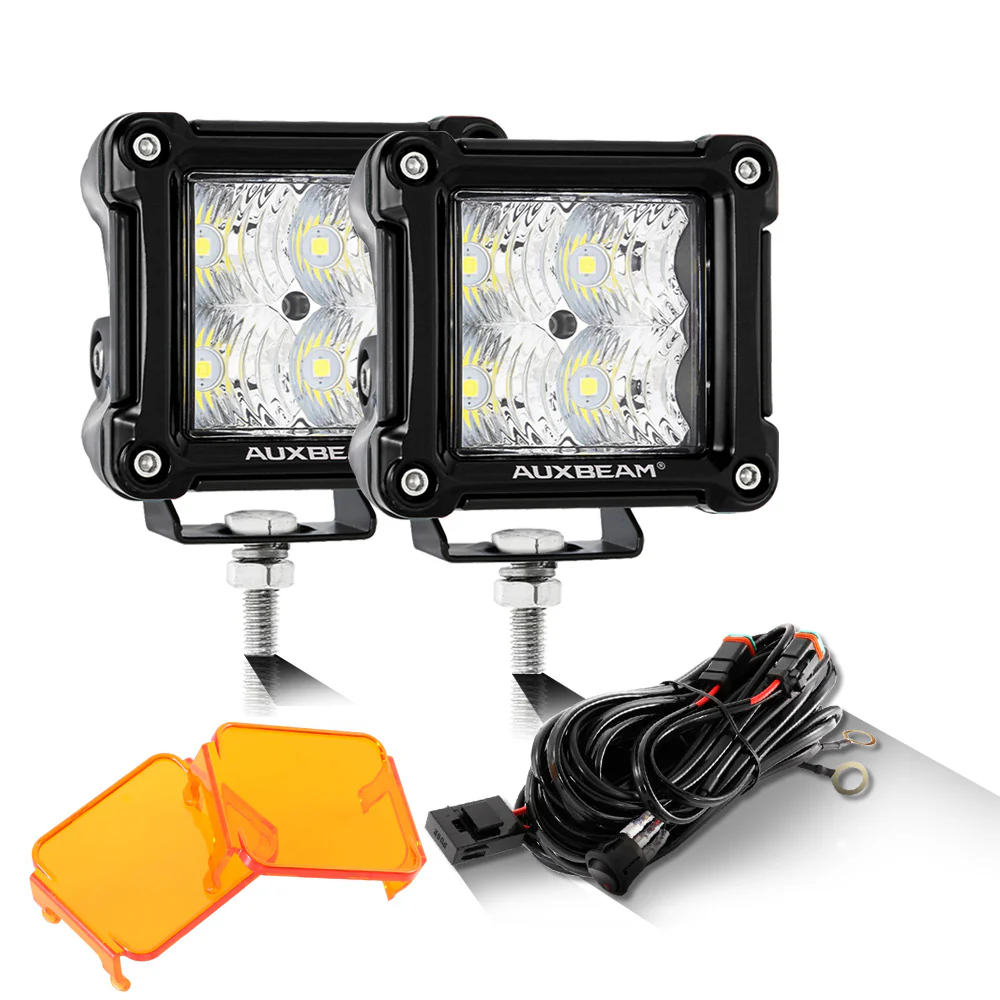 3 Inch 40W LED Pods Light Spot/Flood Multicolor frame with wiring harness for SUV ATV UTV Trucks Pickup Boat - Image 54