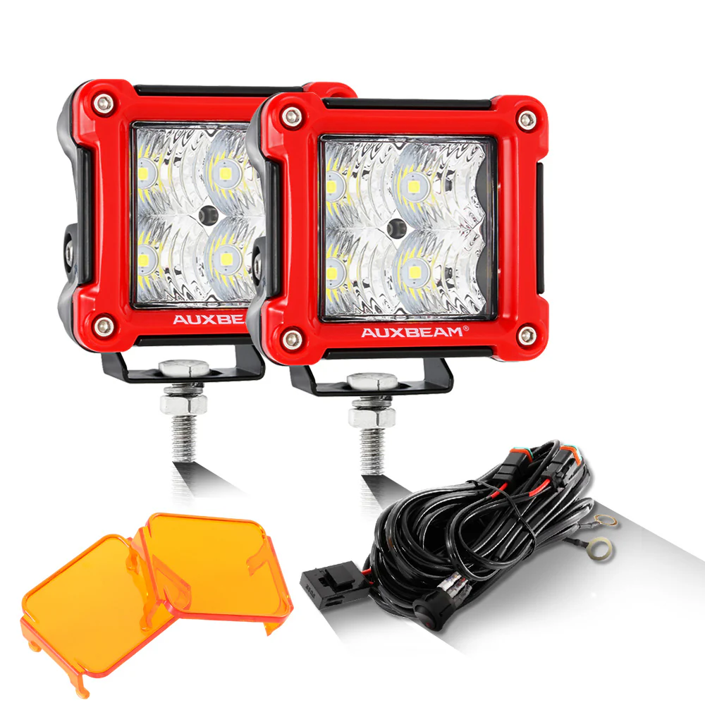 3 Inch 40W LED Pods Light Spot/Flood Multicolor frame with wiring harness for SUV ATV UTV Trucks Pickup Boat - Image 53
