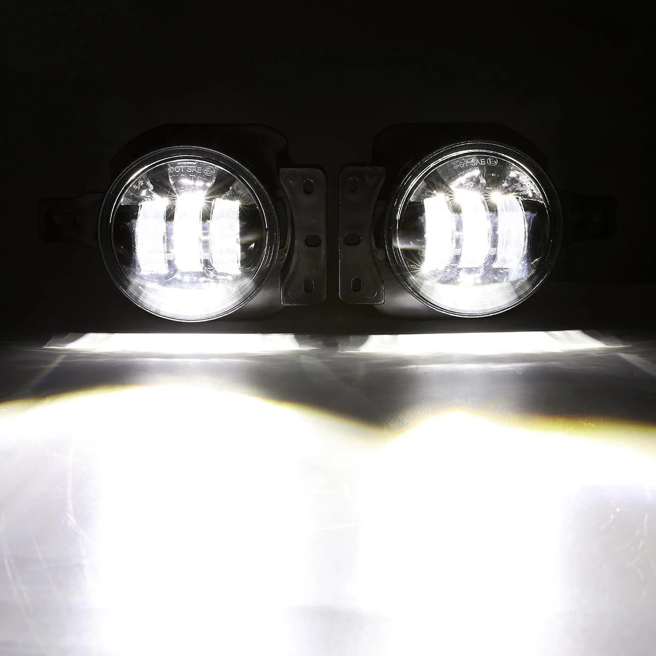 (2pcs/set) 4 Inch Round LED Fog Lamps with 2 Brackets for 2018 2019 2020 Jeep Wrangler JL JLU Jeep Gladiator JT - Image 9