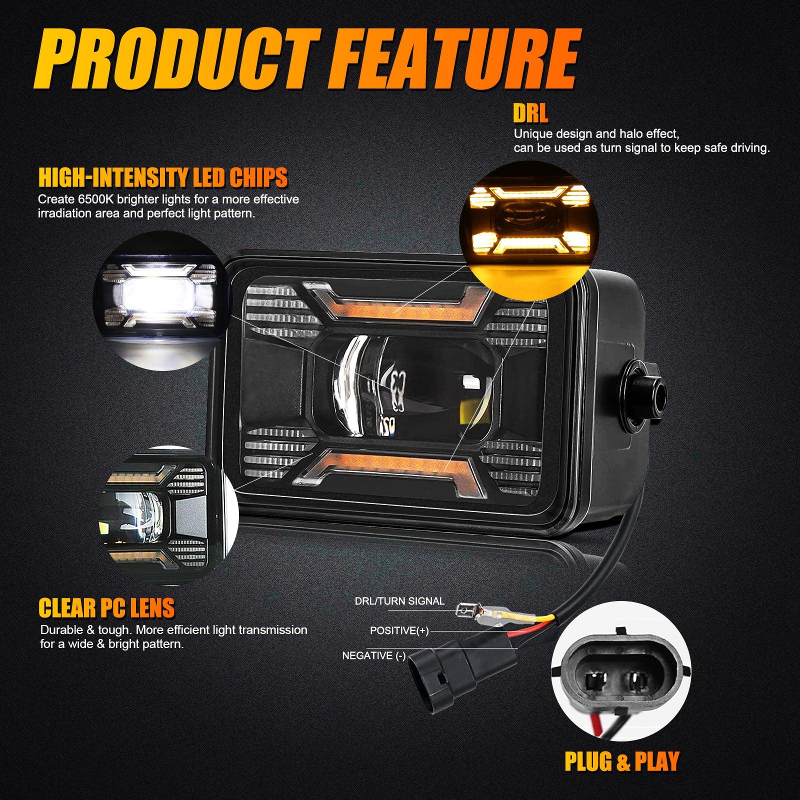 (2pcs/set) 60W LED Fog Lights with DRL/ Turn Signal for Ford F150 2015 2016 2017 2018 2019 2020 - Image 5