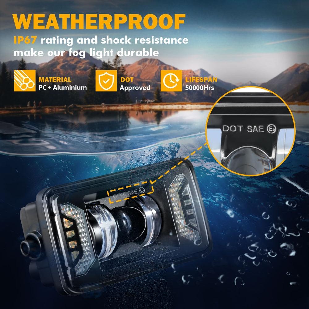 (2pcs/set) LED Fog Lights Assembly with DRL/ Turn Signal Lights for Ford F150 2015 2016 2017 2018 2019 2020 - Image 5