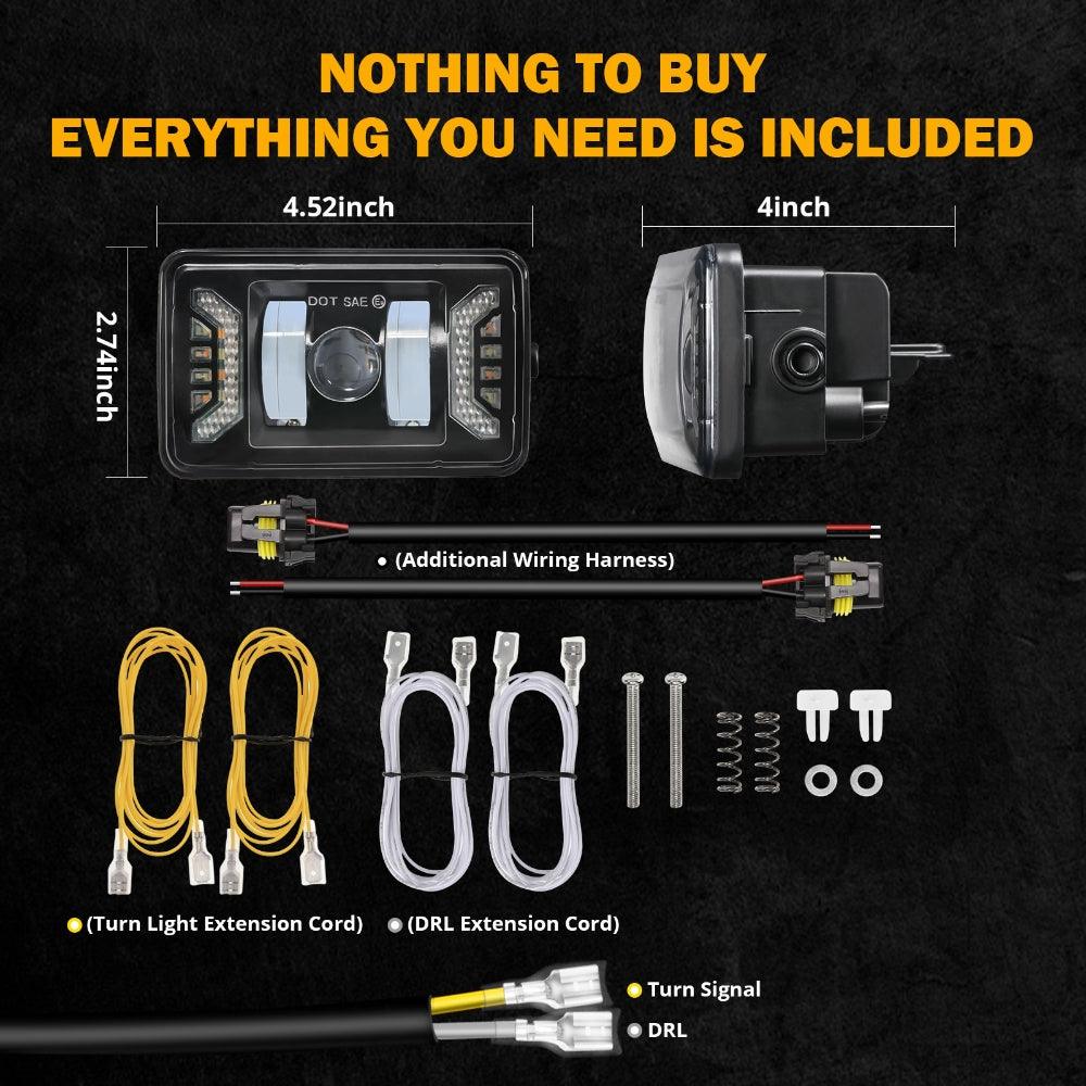 (2pcs/set) LED Fog Lights Assembly with DRL/ Turn Signal Lights for Ford F150 2015 2016 2017 2018 2019 2020 - Image 8